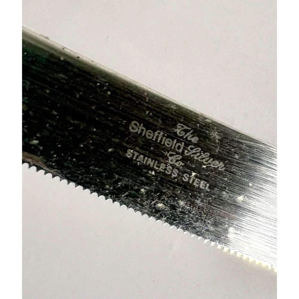Vtg The Sheffield Silver Co Stainless Steel Cake Knife & Server  King's Pattern